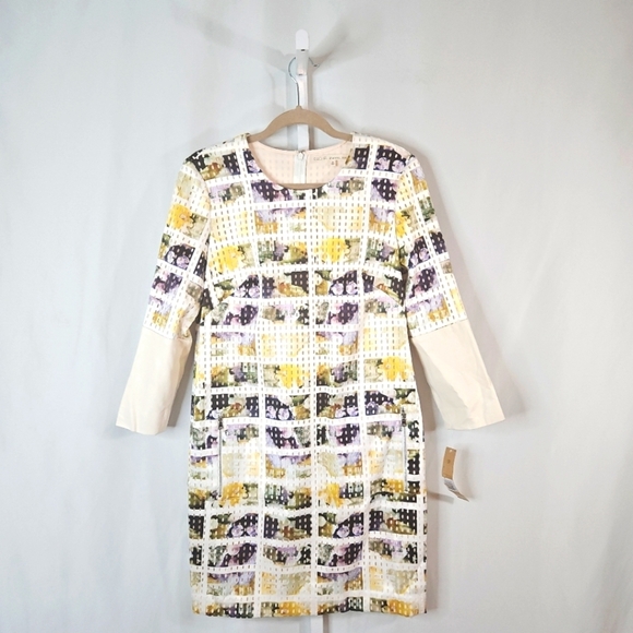 RACHEL Rachel Roy Dresses & Skirts - Rachel Roy Floral Faux Leather Dress Size Medium